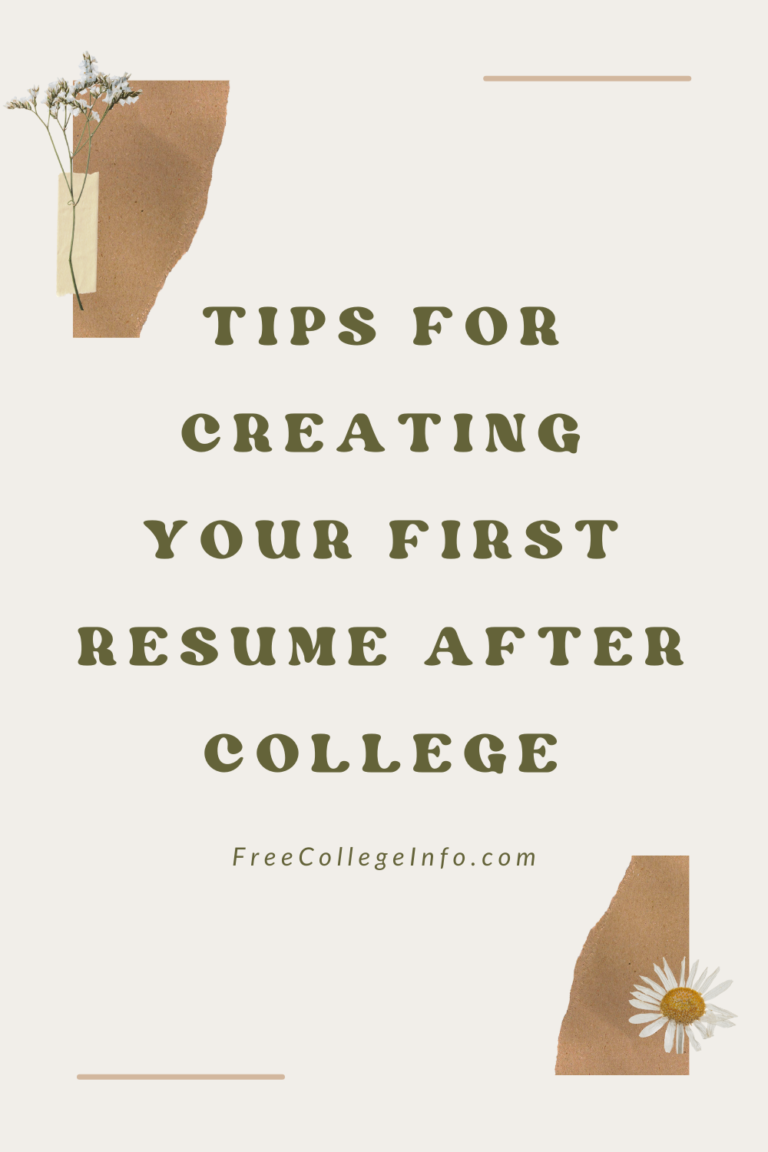 How To Create Your First Resume After College - Free College Info